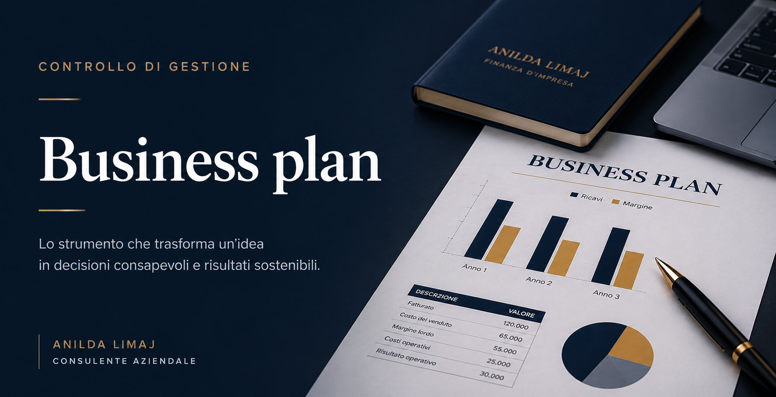 copertina illustrativa un grafico di un business plan